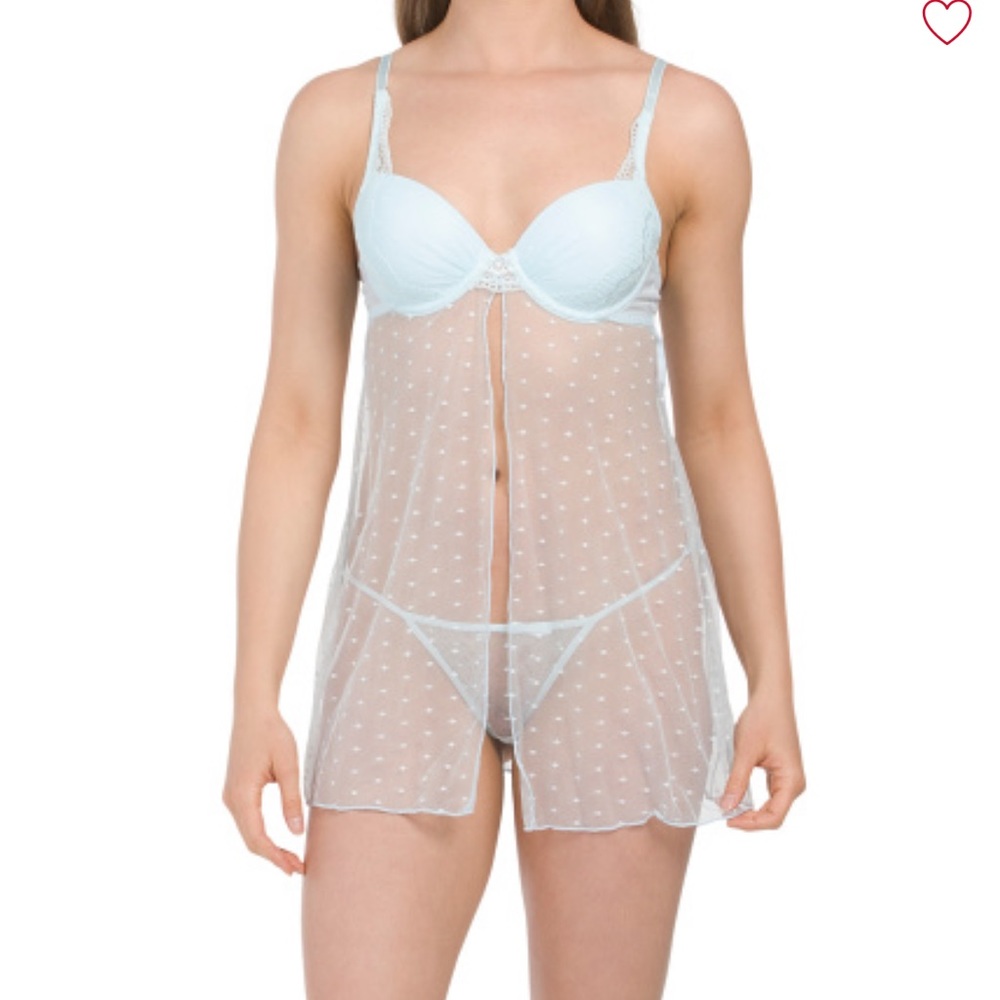 Flora sky blue lingerie
